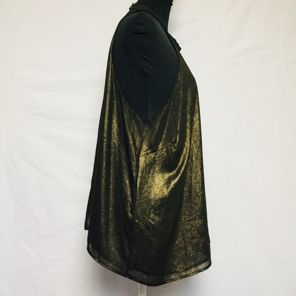 Women’s Forever 21 Gold Black Choker Top Size 3X - Picture 2 of 7